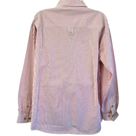 ABLANCHE Red & White Striped Long Sleeve Button Down Shirt - Men's 3XL - Picture 2 of 5